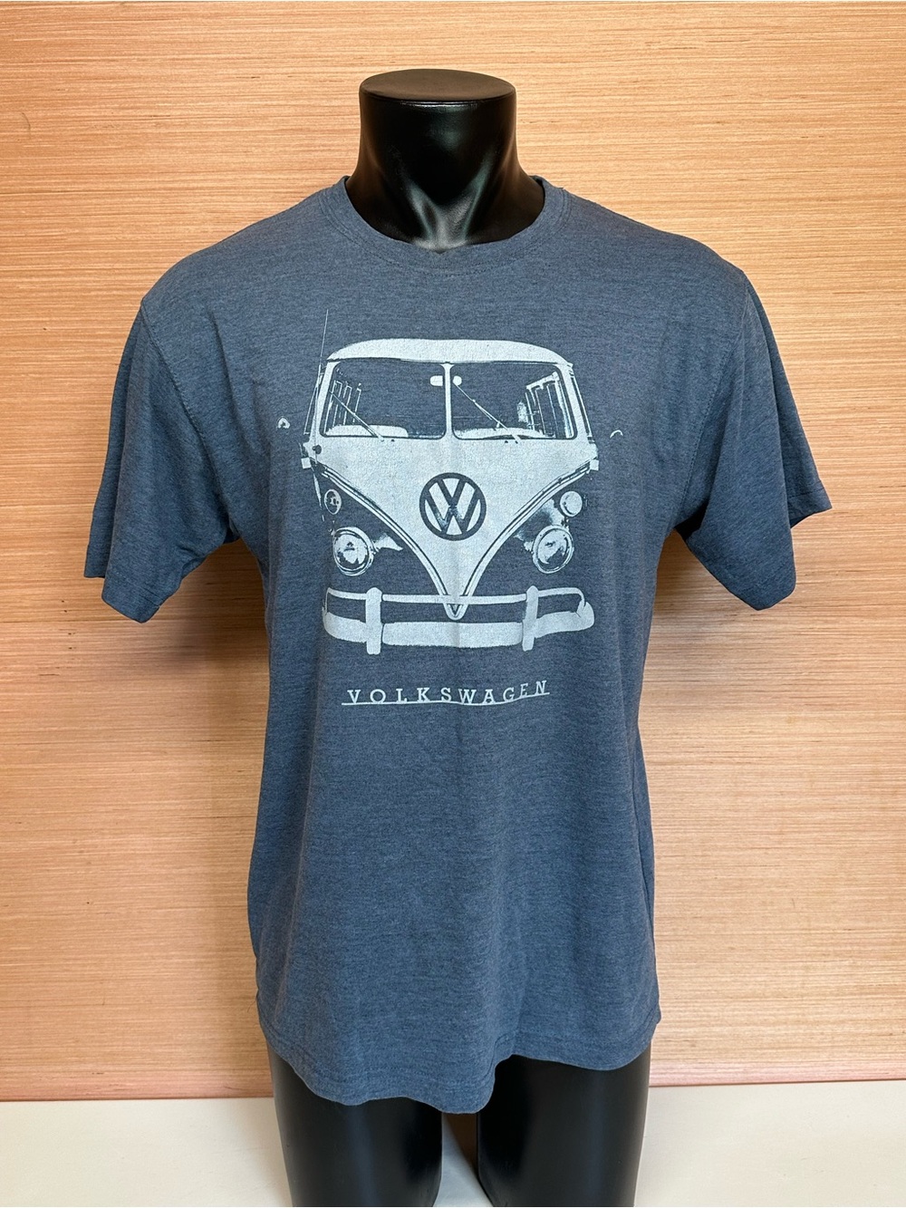 Volkswagen Bus Van Blue Short Sleeve Newport T-Shirt Adult Size Medium